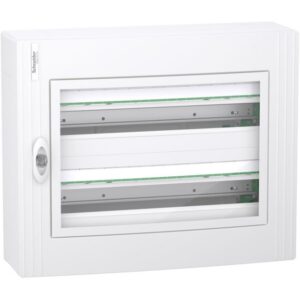 Schneider Residential - PrismaSeT XS - coffret en saillie - 2 rangées - 24M - porte transparente - blanc - LVSXM224