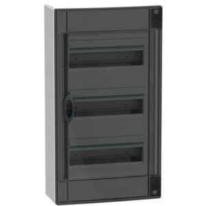 Schneider Residential - PrismaSeT XS - coffret en saillie - 3 rangées - 13M -porte transparente - blanc - LVSXM313