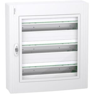 Schneider Residential - PrismaSeT XS - coffret en saillie - 3 rangées - 24M - porte transparente - blanc - LVSXM324