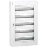 Schneider Residential - PrismaSeT XS - coffret en saillie - 5 rangées - 24M - porte transparente - blanc - LVSXM524