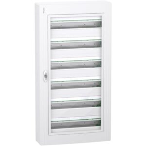 Schneider Residential - PrismaSeT XS - coffret en saillie - 6 rangées - 24M - porte transparente - blanc - LVSXM624