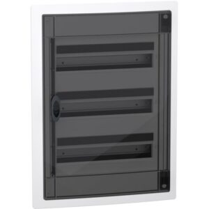 Schneider Residential - PrismaSeT XS - coffret encastré - 3 rangées - 18M - porte transparente - 850°C - LVSXH318