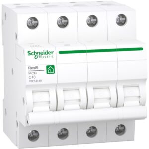 Schneider Residential - RESI9 disjoncteur 4P 10A C 3kA - R9F64410