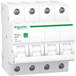 Schneider Residential - RESI9 disjoncteur 4P 6A C 3kA - R9F64406