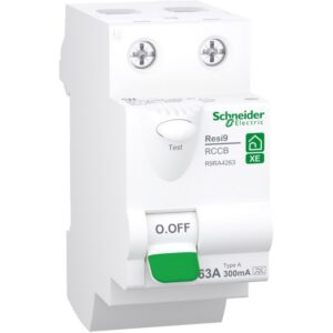 Schneider Residential - Resi9 XE - Interrupteur différentiel - 2P - 63A -300mA - type A - R9RA4263