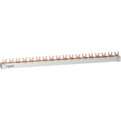 Détails visibles de Peigne de raccordement à fourche 4P 18 modules pour Peignes d’alimentation horizontaux
