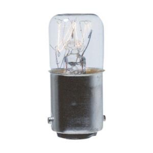 Lampe à baïonnette BA15d 5W 24V avec culot métallique et ampoule transparente