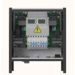 Borne de recharge double prise avec coffret interne, modules électriques et signal haute tension