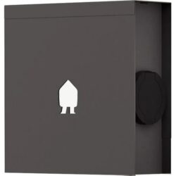 Détails visibles de Borne de recharge murale 22 kW Type 2 noir pour Bornes avec prise