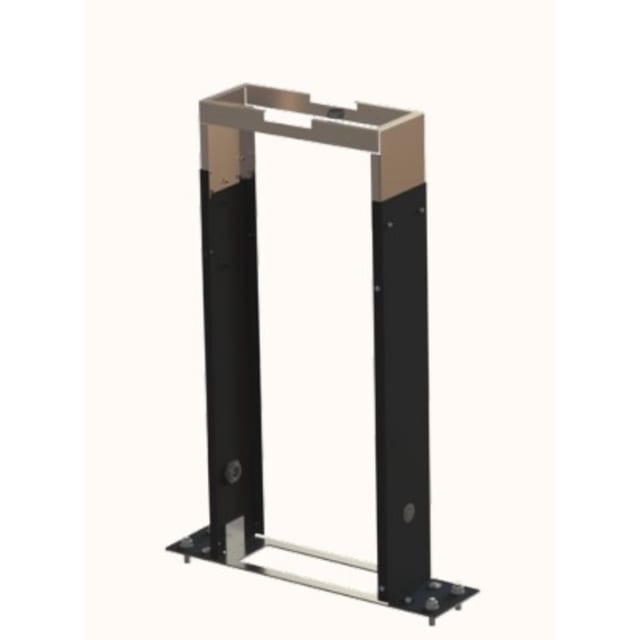 Smappee Socle sur pied double Socle métallique sur pied double noir et argent pour borne EV avec base de fixation