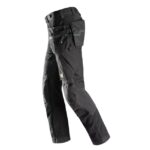 Pantalon de travail noir avec poches holster, genoux renforcés et coupe ajustée