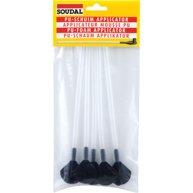 Soudal Applicateur mousse PU 102998 Applicateur pour mousse polyuréthane avec tiges plastiques et embouts noirs