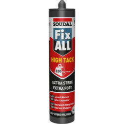 Soudal - Mastic colle hybride Fix ALL High Tack - Blanc cartouche 290ml - 100268