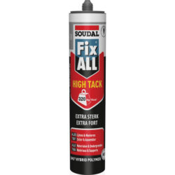 Soudal - Mastic colle hybride Fix ALL High Tack - Gris cartouche 290ml - 100270