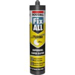 Soudal - Mastic colle hybride Fix ALL Turbo - Blanc cartouche 290ml - 121923