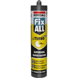 Soudal - Mastic colle hybride Fix ALL Turbo - Blanc cartouche 290ml - 121923