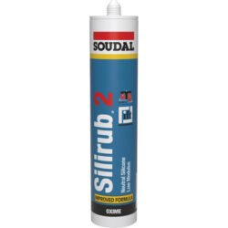 Soudal - Mastic silicone neutre Silirub 2 - Blanc cartouche 300ml - 102392