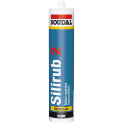 Détails visibles de Mastic silicone neutre transparent Silirub 2 pour Silicone et mastic