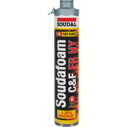 Soudal - Mousse PU pistolable coupe-feu Soudafoam FR HY C&F 750ml - 146751