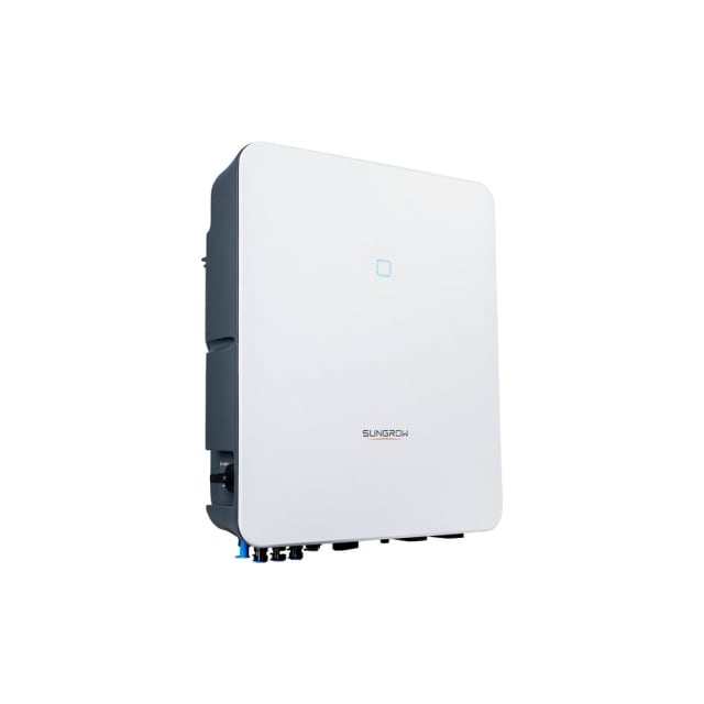 Sungrow SH8.0RT-20 V11 onduleur hybride triphasé Onduleur hybride triphasé 8 kVA mural blanc avec connecteurs inférieurs