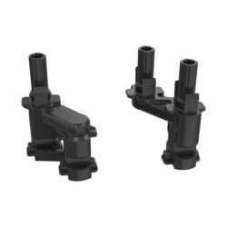 Connecteur en Y noir pour batteries SBH SBR avec trois embouts cylindriques et fixation latérale