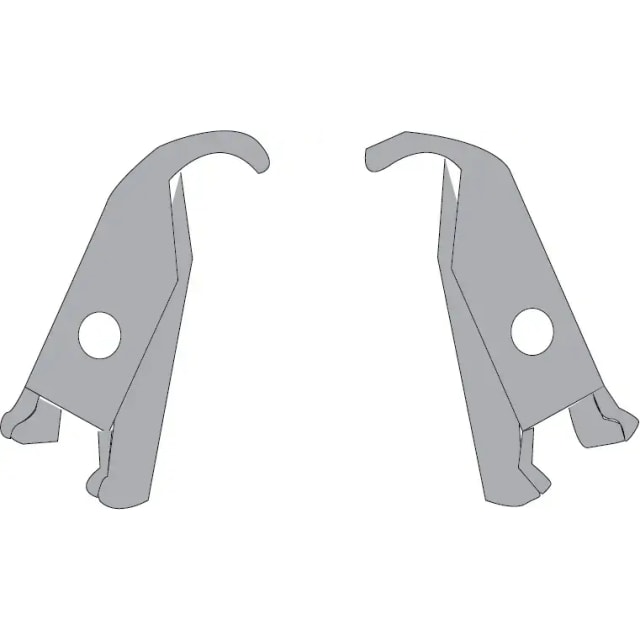 TAL Elite Clips fixation Paire de clips de fixation métalliques gris pour accessoire d éclairage technique