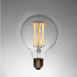 Détails visibles de Ampoule LED globe G95 E27 6W 2200K dimmable Elva pour Ampoules à filament