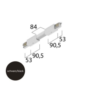 TECHNOLUX - Accouplement Flexible avec possibilité alimentation Noir - 15-575112112