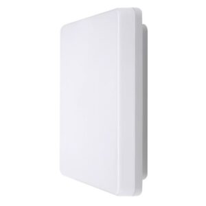 Plafonnier LED carré blanc 12W avec détecteur de mouvement intégré