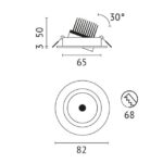 TECHNOLUX - ELRS spot encastré COB LED 6W blanc chaud 3000K blanc - ELRS-6WW1-K – Image 2