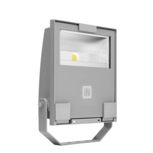 Projecteur LED asymétrique gris 53W 4000K avec support orientable et optique rectangulaire
