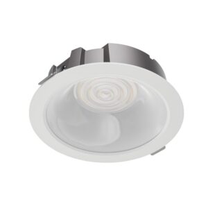 Downlight LED encastrable rond blanc 22W CCT réglable IP44 avec diffuseur circulaire