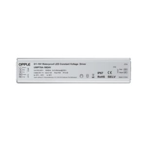 Driver LED 24V 75W dimmable 1-10V PWM IP67 avec boîtier rectangulaire aluminium