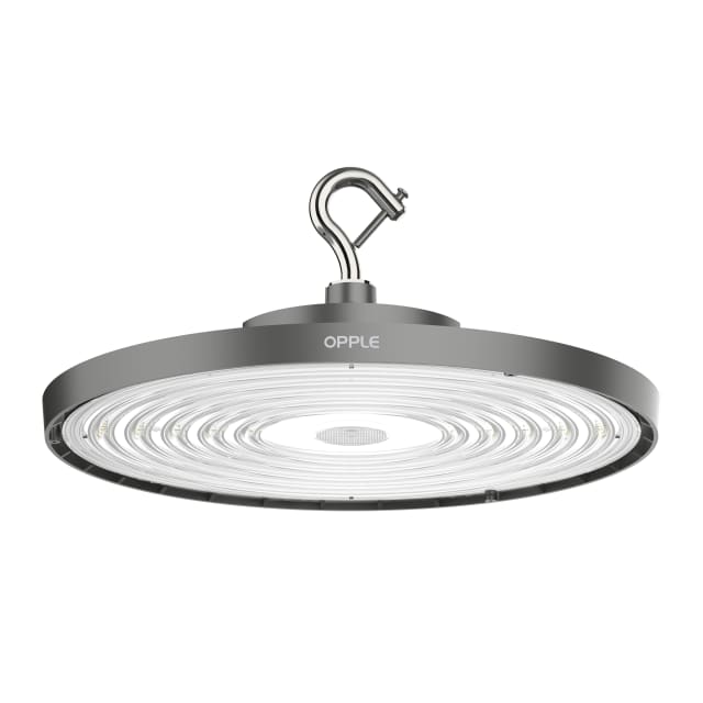 TECHNOLUX Suspension LED industrielle 110W Suspension LED industrielle ronde noire 110W avec diffuseur circulaire et câble de suspension