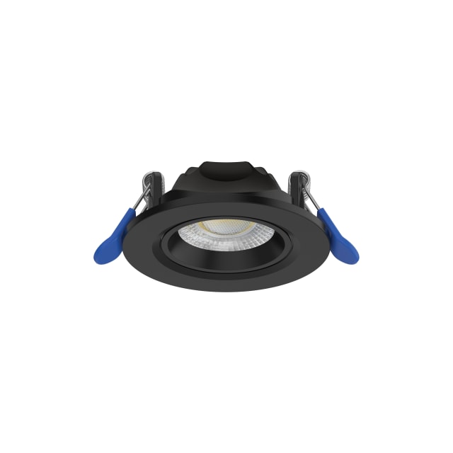 Spot encastrable LED noir 6W CCT slim Spot encastrable LED noir rond 6W CCT slim avec ressorts de fixation et lentille centrale