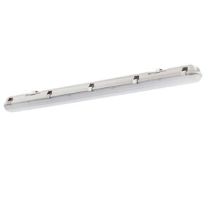Réglette LED étanche IP65 1200 mm 5400 lm 4000K boîtier blanc avec diffuseur opale