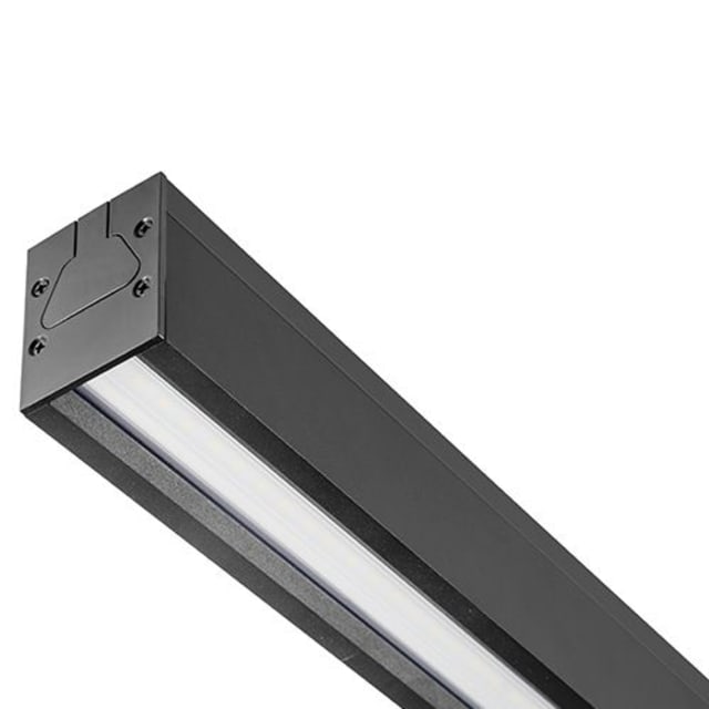 TECHNOLUX LC403B Suspension LED linéaire noire Suspension LED linéaire noire 40W avec diffuseur blanc et boîtier rectangulaire