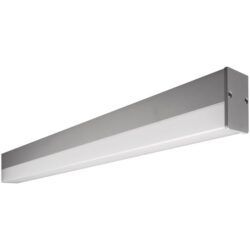 Applique murale LED en aluminium 1200 mm blanc et gris avec diffuseur opalin