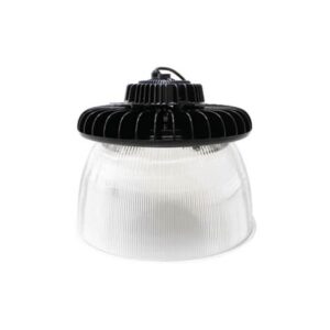 Réflecteur prismatique cloche industrielle transparent à capot noir