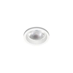 Spot encastrable LED rond blanc mat avec diffuseur central et protection IP44