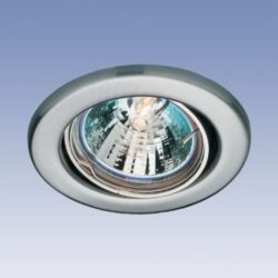 TECHNOLUX - Spot encastré réglable rond 12V 50W MR16 82mm acier inoxydable IP20 montage Ø68 - R55090