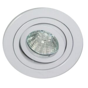 TECHNOLUX - Spot encastré réglable rond 12V 50W MR16 93mm blanc mat IP20 montage Ø81 - R55361-M
