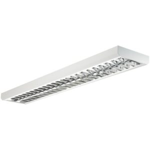 Réglette LED rectangulaire blanche à grille, 58 W, 4000 K, montage plafond