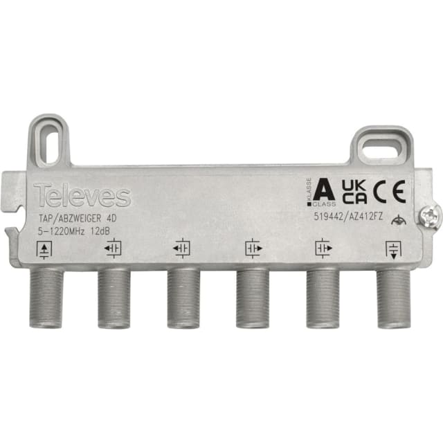 TELEVES - 2-voies 5-1220 MHz AD: 12 dB - AZ412FZ TELEVES - 2-voies 5-1220 MHz AD: 12 dB - AZ412FZ