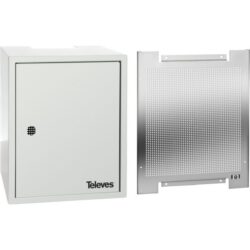 TELEVES - Boîtier en métal avec plaque de montage et clé LxHxP : 300x400x200 mm - MPTGH34