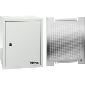 TELEVES - Boîtier en métal avec plaque de montage et clé LxHxP : 300x400x200 mm - MPTGH34
