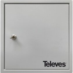 TELEVES - Boîtier en métal avec plaque de montage et clé LxHxP : 400x400x200 mm - MPTGH44