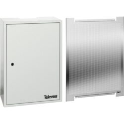 TELEVES - Boîtier en métal avec plaque de montage et clé LxHxP : 400x600x200 mm - MPTGH46