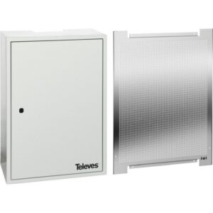 TELEVES - Boîtier en métal avec plaque de montage et clé LxHxP : 400x600x200 mm - MPTGH46