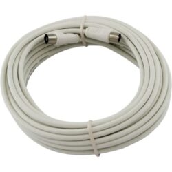 TELEVES - Câble de connexion CATV 10 m avec connecteurs IEC blanc - TAK90100G